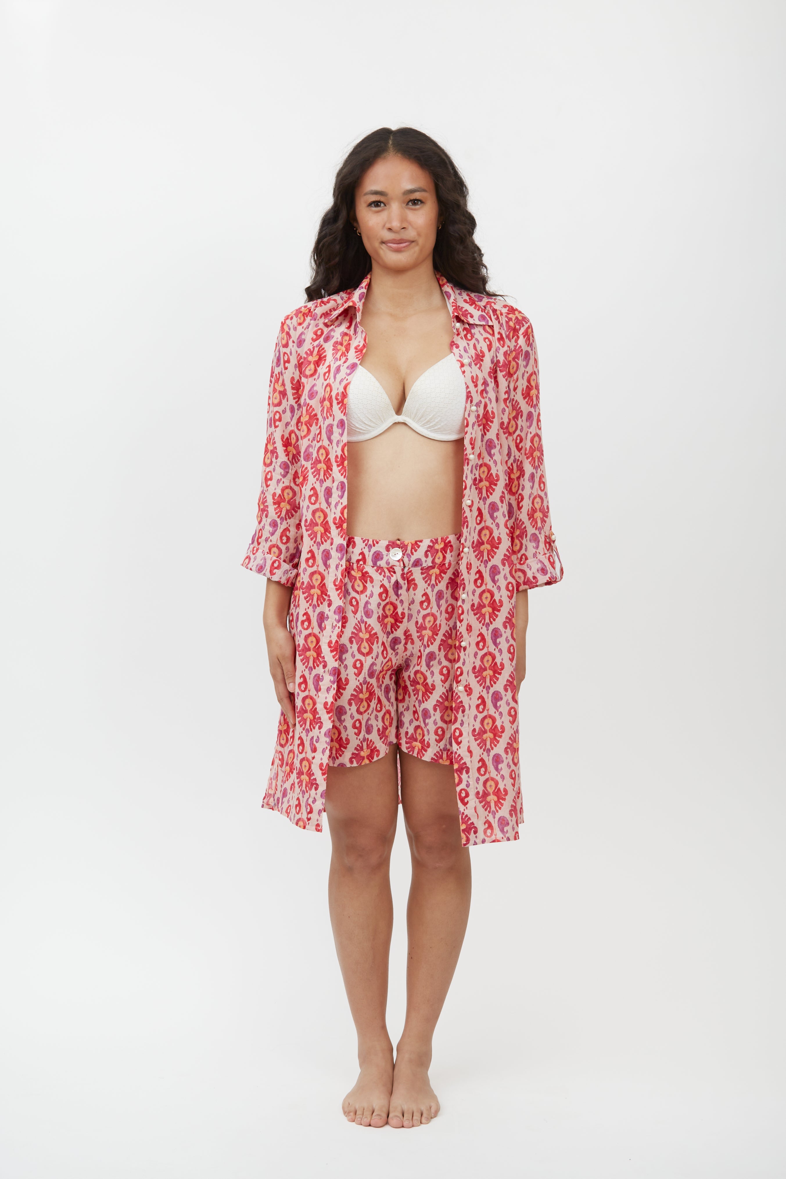 lola shirt dress Cardinals Ruffle Collar Shirt Dress