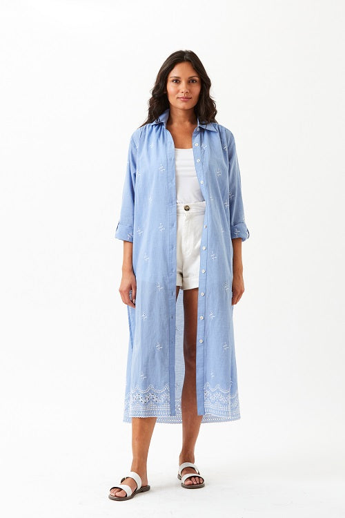 CLAIRE BUTTON DOWN DUSTER (ANR-2206 )